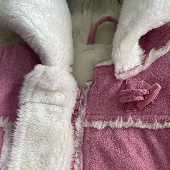 Angel Fish Girls Hooded Faux Fur Oversized Coat Sz 3T - Picture 5 of 9